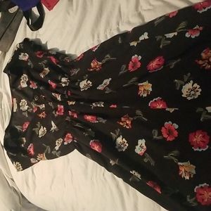 Black dress with flowers